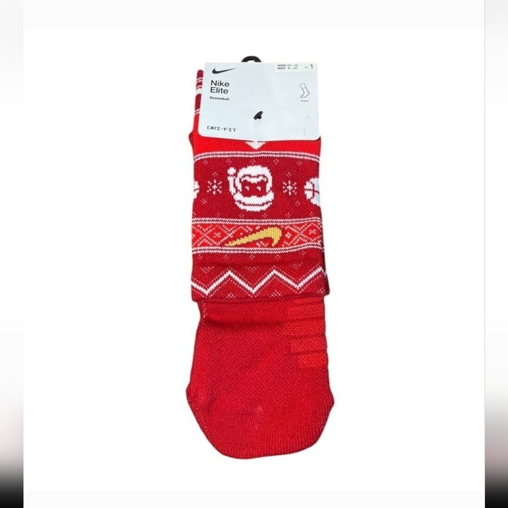 Nike Red Christmas Basketball Socks Youth 3-5 NWT